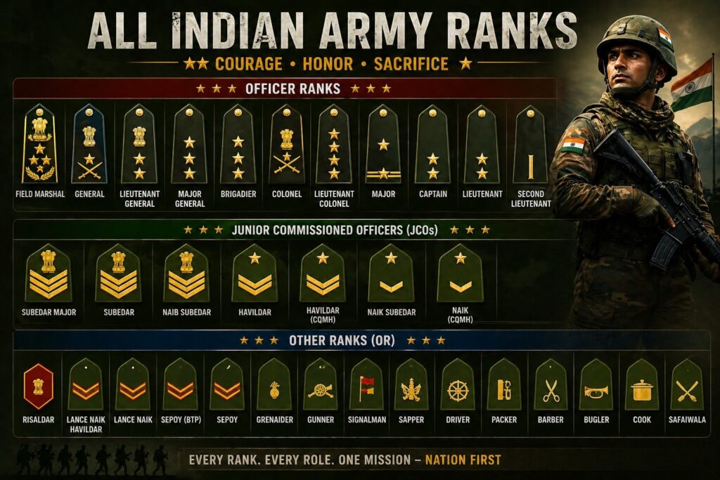 Indian-army-rank-hierarchy-badges